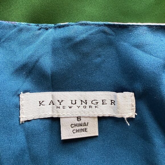 Kay Unger New York Lydia Tea Length Dress Womens Size 6 Wedding Guest Formal - Picture 8 of 12